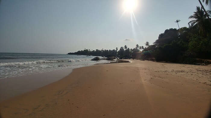 sun at patnem beach